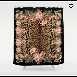 Society 6 leopard print shower curtain
